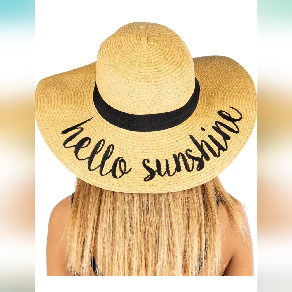 Women's Tan Sun Hat with Black Band